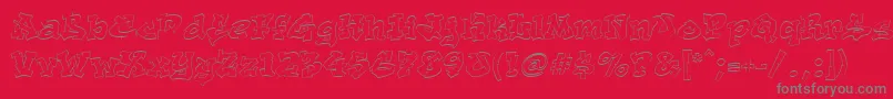 Aerosol Font – Gray Fonts on Red Background