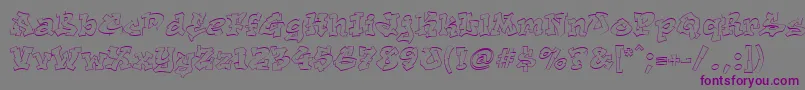 Aerosol Font – Purple Fonts on Gray Background