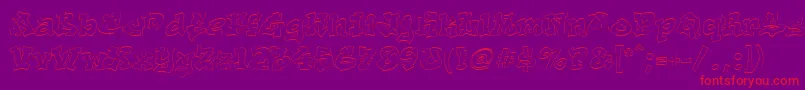 Aerosol Font – Red Fonts on Purple Background