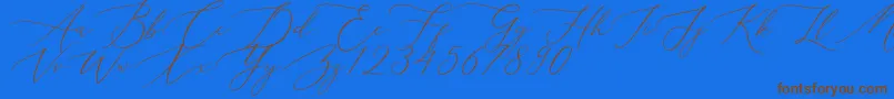 More about Aerotis Font Aerotis Font – Brown Fonts on Blue Background