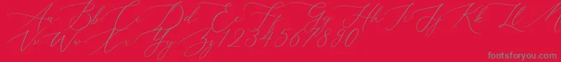 Aerotis Font – Gray Fonts on Red Background