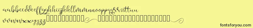 Aesteh Font – Black Fonts on Yellow Background