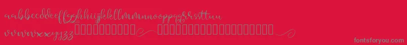 Aesteh Font – Gray Fonts on Red Background