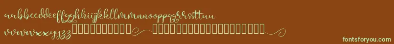 Aesteh Font – Green Fonts on Brown Background