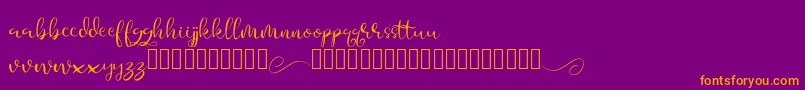 Aesteh Font – Orange Fonts on Purple Background