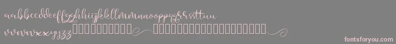 Aesteh Font – Pink Fonts on Gray Background