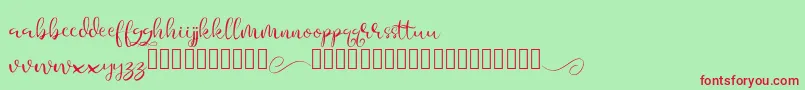 Aesteh Font – Red Fonts on Green Background