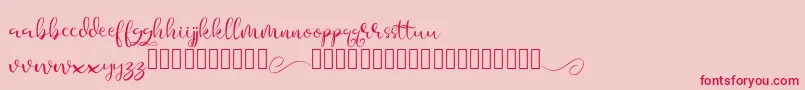 Aesteh Font – Red Fonts on Pink Background