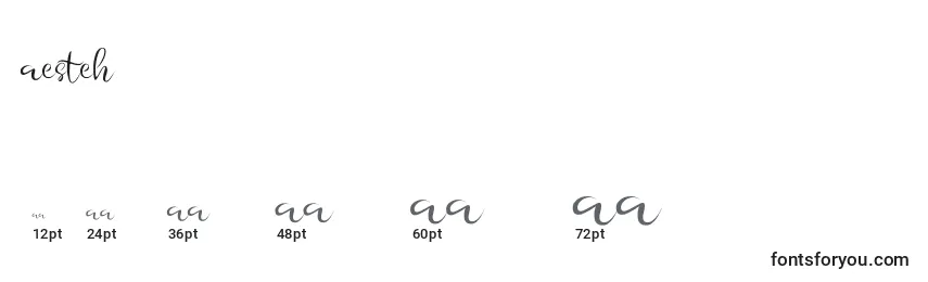 Aesteh Font Sizes