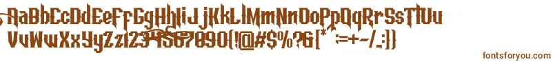 Шрифт Aesthetic DEMO – коричневые шрифты на белом фоне