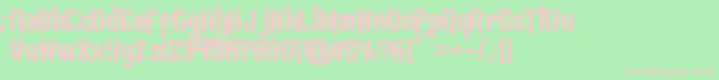 Aesthetic DEMO Font – Pink Fonts on Green Background