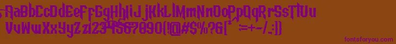 Aesthetic DEMO Font – Purple Fonts on Brown Background