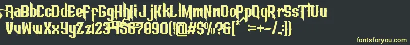 Aesthetic DEMO Font – Yellow Fonts on Black Background