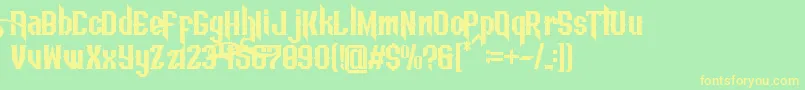 Aesthetic DEMO Font – Yellow Fonts on Green Background