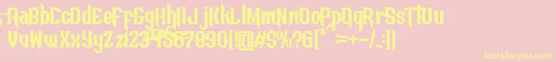 Aesthetic DEMO Font – Yellow Fonts on Pink Background