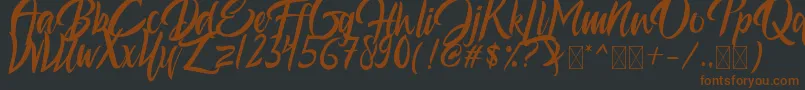 AestheticGelatinate-fontti – ruskeat fontit mustalla taustalla