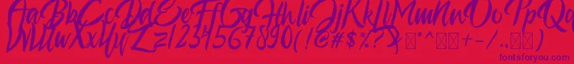Шрифт AestheticGelatinate – фиолетовые шрифты на красном фоне