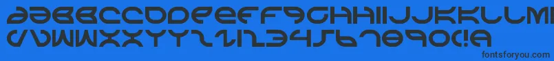 aetherfox Font – Black Fonts on Blue Background