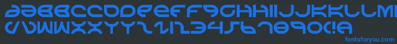 aetherfox Font – Blue Fonts on Black Background