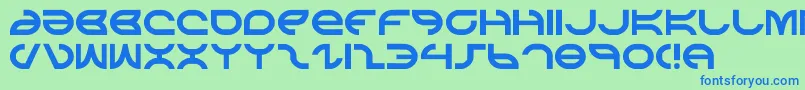 aetherfox Font – Blue Fonts on Green Background