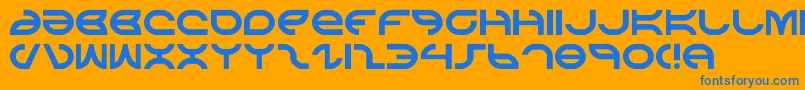 aetherfox Font – Blue Fonts on Orange Background