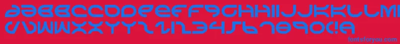 フォントaetherfox – 赤い背景に青い文字