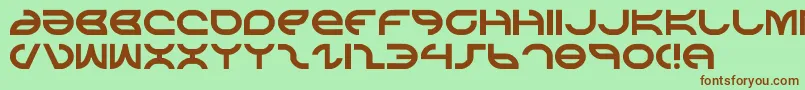 フォントaetherfox – 緑の背景に茶色のフォント