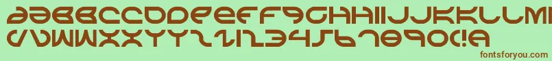 aetherfox Font – Brown Fonts on Green Background