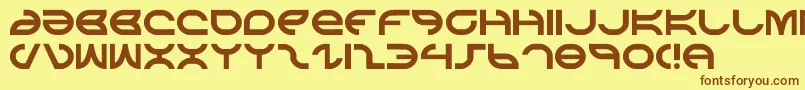 aetherfox Font – Brown Fonts on Yellow Background