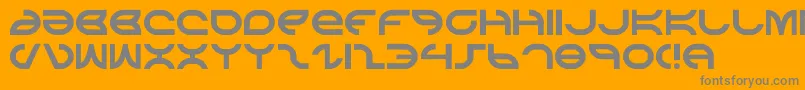 フォントaetherfox – オレンジの背景に灰色の文字