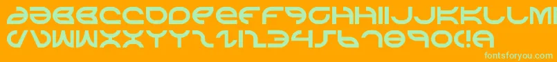 aetherfox Font – Green Fonts on Orange Background