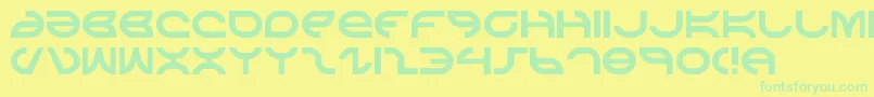 aetherfox Font – Green Fonts on Yellow Background