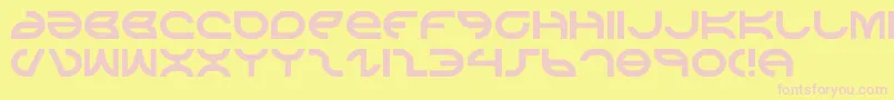 aetherfox-fontti – vaaleanpunaiset fontit keltaisella taustalla