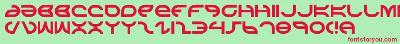 aetherfox-fontti – punaiset fontit vihreällä taustalla