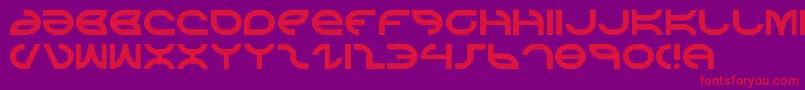 フォントaetherfox – 紫の背景に赤い文字