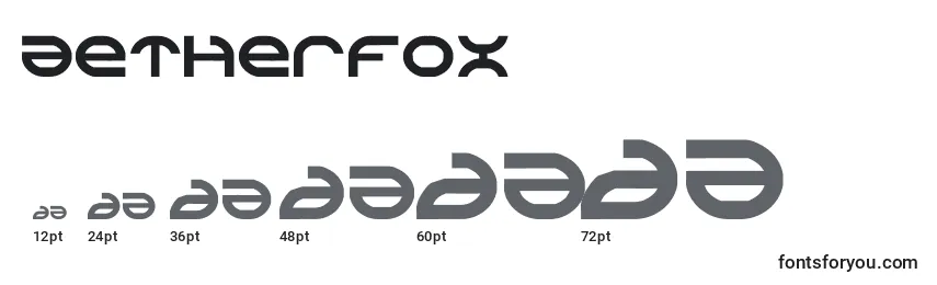 Aetherfox (118817) Font Sizes