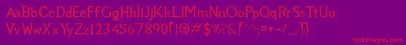 Aetherius Font – Red Fonts on Purple Background