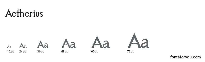 Размеры шрифта Aetherius