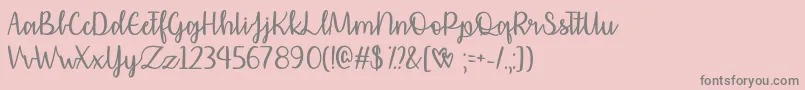 Affectionately Yours   Font – Gray Fonts on Pink Background