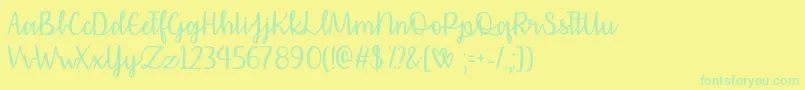 Więcej informacji o czcionce Affectionately Yours Czcionka Affectionately Yours – zielone czcionki na żółtym tle