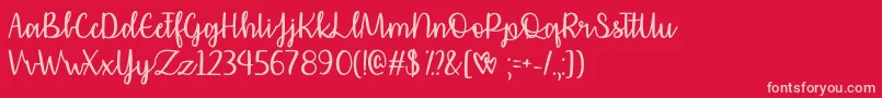 Подробнее о шрифте Affectionately Yours Шрифт Affectionately Yours – розовые шрифты на красном фоне