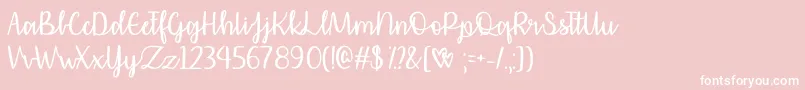 Affectionately Yours   Font – White Fonts on Pink Background