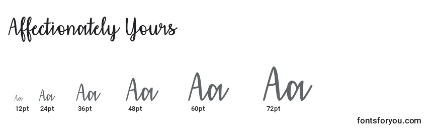 Affectionately Yours   Font Sizes