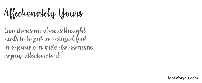 Affectionately Yours   Font