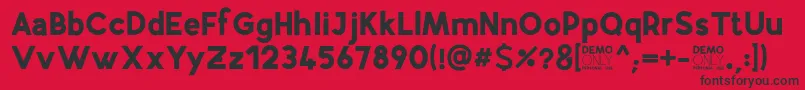 AirflyDemo Font – Black Fonts on Red Background