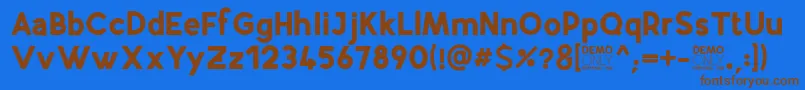 AirflyDemo Font – Brown Fonts on Blue Background