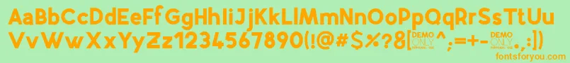 AirflyDemo Font – Orange Fonts on Green Background