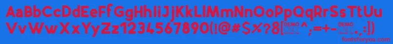 AirflyDemo Font – Red Fonts on Blue Background