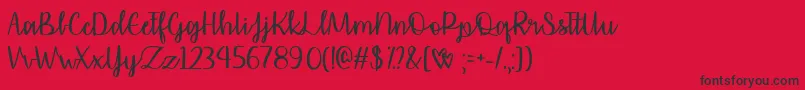 Affectionately Yours   Font – Black Fonts on Red Background