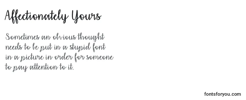 Affectionately Yours   (118820) Font